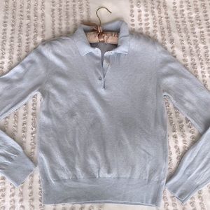 Zara light blue polo sweater